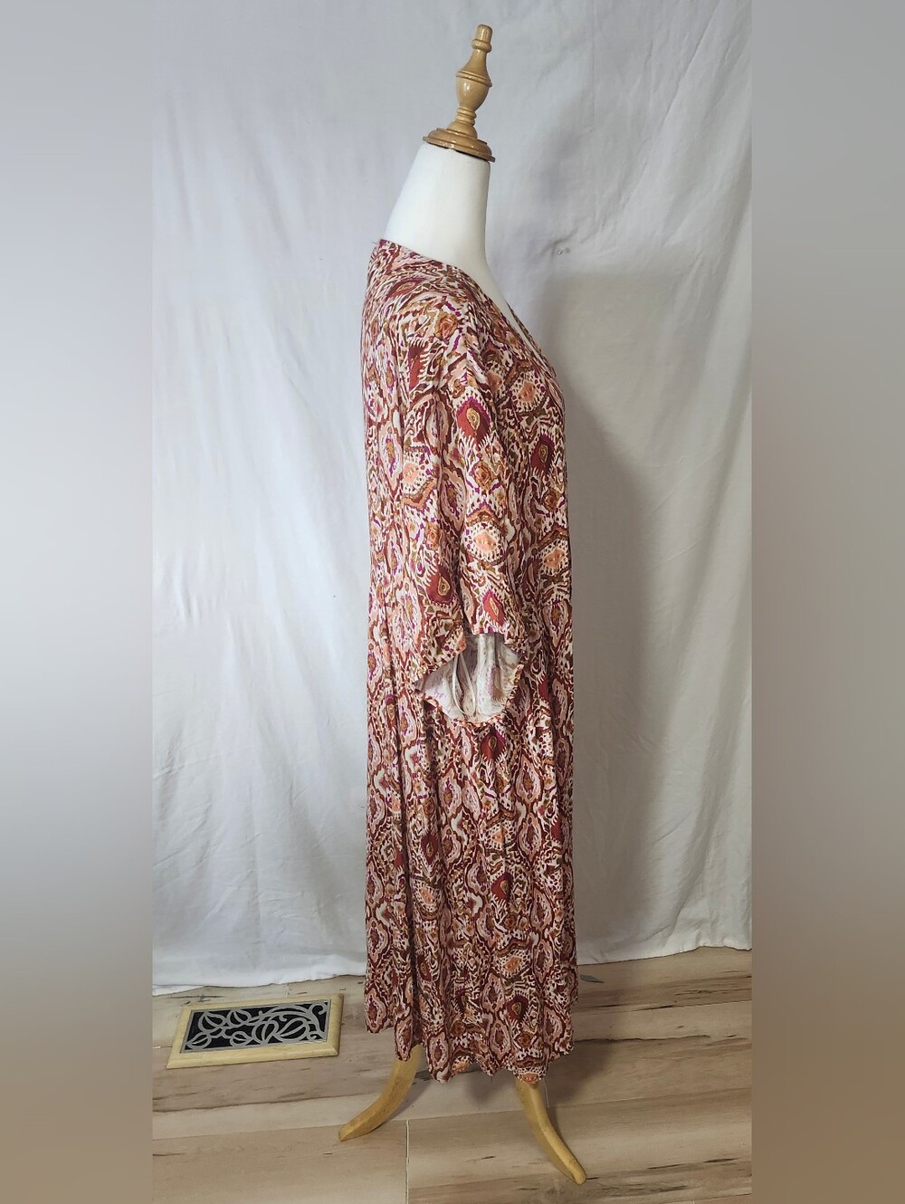 Kismet Lightweight Rust Multi-Print Duster Jacket - Picture 5 of 8